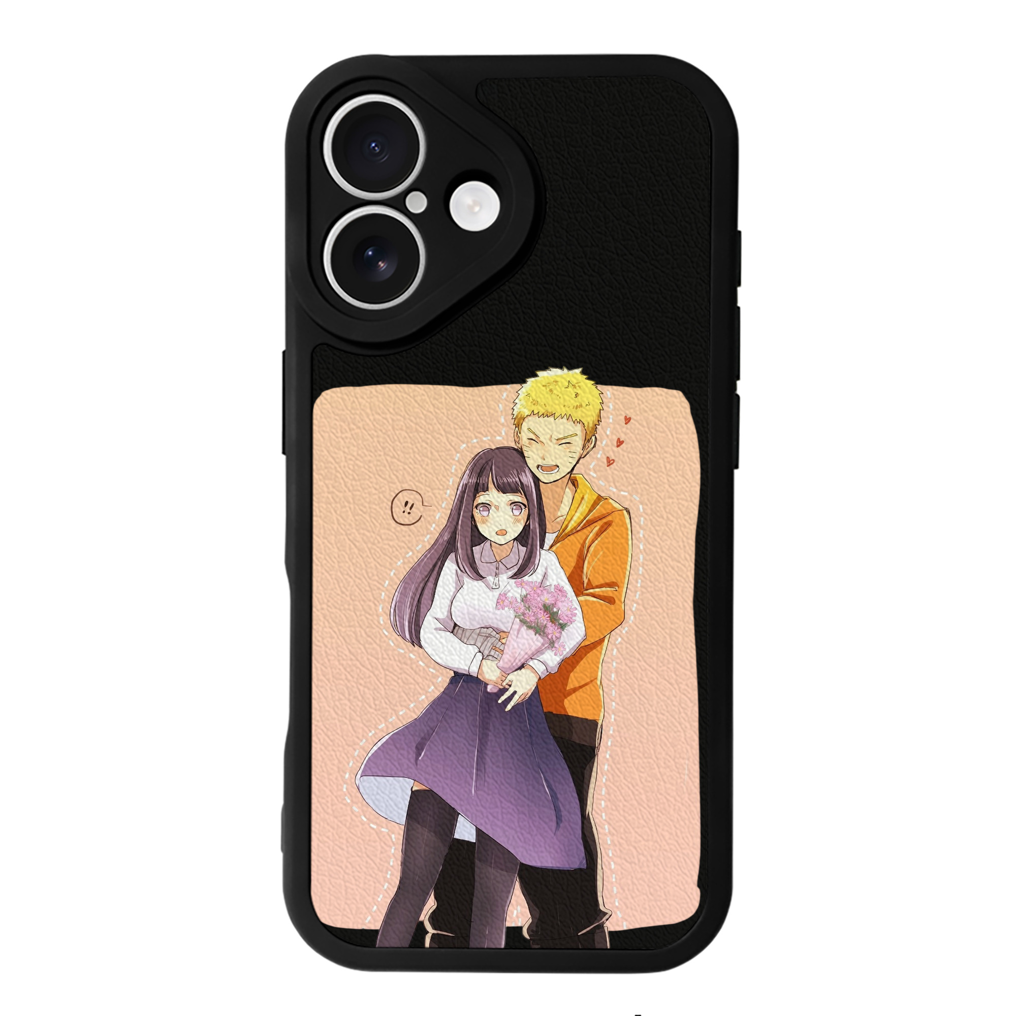 （画像用） NARUTO -ナルト- 日向ヒナタ Hyūga Hinata 【iPhone 16シリーズ対応】シリコンスマホケース（レザー調） 材質：シリコン